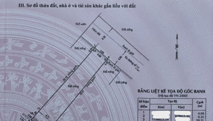 Đất Giá RẺ - 102.6m2 Đất Đường Số 12 Trường Thọ 7.88 Tỷ, Đường 6m, Nở Hậu Tài Lộc, Khuc vực toàn nhà cao tầng